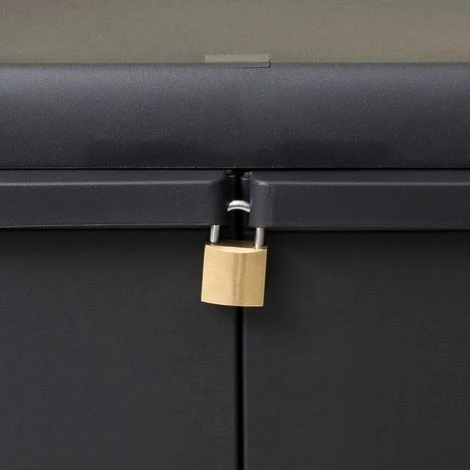 Topdeal Armoire De Rangement De Jardin Avec 2 étagères Noir 5 Topdeal Armoire De Rangement De Jardin Avec 2 étagères Noir – Image 3