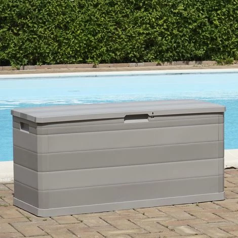 Topdeal Boîte De Rangement De Jardin Gris 117x45x56 Cm 7 Topdeal Boîte De Rangement De Jardin Gris 117x45x56 Cm – Image 5