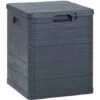 Topdeal Boîte De Rangement De Jardin 90 L Anthracite -Rangement de jardin Soldes 23278925 1