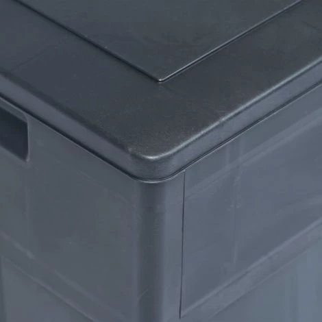 Topdeal Boîte De Rangement De Jardin 320 L Noir 5 Topdeal Boîte De Rangement De Jardin 320 L Noir – Image 3