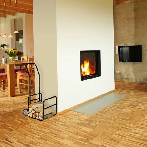 Relaxdays Chariot à Bois, 2 En 1, Panier à Bûches Avec Roues, En Acier, Jusqu’à 45 Kg, Transport & Rangement, Noir 5 Relaxdays Chariot à Bois, 2 En 1, Panier à Bûches Avec Roues, En Acier, Jusqu’à 45 Kg, Transport & Rangement, Noir – Image 3