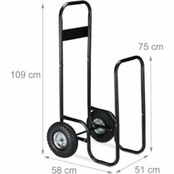 Relaxdays Chariot à Bois, Métal, Bâche De Protection, 2 Roues, 60 Kg, Transport & Stockage, Panier à Bûches, Noir 11 Relaxdays Chariot à Bois, Métal, Bâche De Protection, 2 Roues, 60 Kg, Transport & Stockage, Panier à Bûches, Noir -Rangement de jardin Soldes 23390420 5