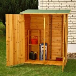 Melko Cabane à Outils Cabane à Outils XXL Cabane à Outils Armoire De Jardin, En Bois, Marron, 162 X 140 X 75 Cm 10 Melko Cabane à Outils Cabane à Outils XXL Cabane à Outils Armoire De Jardin, En Bois, Marron, 162 X 140 X 75 Cm -Rangement de jardin Soldes 24028399 4