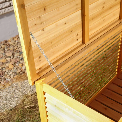 Melko Boîte à Coussins Boîte à Coussins Boîte De Jardin Coffre De Jardin En Bois Avec Couvercle à Charnière, Résistant à La Pluie, 170 X 50 X 58 Cm 4 Melko Boîte à Coussins Boîte à Coussins Boîte De Jardin Coffre De Jardin En Bois Avec Couvercle à Charnière, Résistant à La Pluie, 170 X 50 X 58 Cm – Image 2