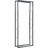 ASUPERMALL Portant De Bois De Chauffage Noir 80x25x200 Cm Acier