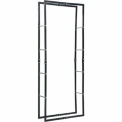 ASUPERMALL Portant De Bois De Chauffage Noir 80x25x200 Cm Acier