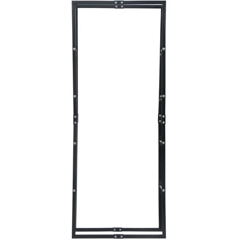 ASUPERMALL Portant De Bois De Chauffage Noir 80x25x200 Cm Acier 6 ASUPERMALL Portant De Bois De Chauffage Noir 80x25x200 Cm Acier – Image 4