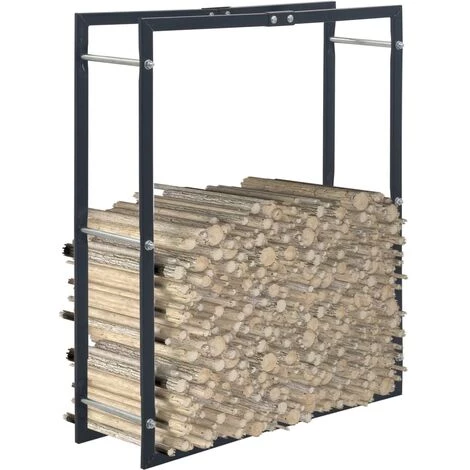 ASUPERMALL Portant De Bois De Chauffage Noir 80x25x100 Cm Acier 3 ASUPERMALL Portant De Bois De Chauffage Noir 80x25x100 Cm Acier