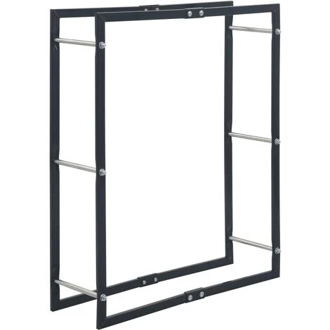 ASUPERMALL Portant De Bois De Chauffage Noir 80x25x100 Cm Acier 6 ASUPERMALL Portant De Bois De Chauffage Noir 80x25x100 Cm Acier – Image 4