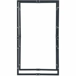 ASUPERMALL Portant De Bois De Chauffage Noir 80x25x150 Cm Acier -Rangement de jardin Soldes 24165959 5