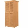 Outsunny Armoire De Jardin Abri Jardin Remise Pour Outils Sur Pied Dim. 79L X 42l X 160H Cm 2 étagères Portes Persiennes Toit Bitumé étanche Bois Pin Pré-huilé - Marron 2 Outsunny Armoire De Jardin Abri Jardin Remise Pour Outils Sur Pied Dim. 79L X 42l X 160H Cm 2 étagères Portes Persiennes Toit Bitumé étanche Bois Pin Pré-huilé - Marron -Rangement de jardin Soldes 25008185 1