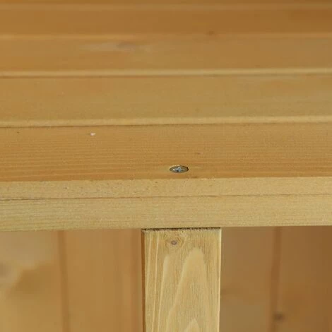 Outsunny Armoire De Jardin Abri Jardin Remise Pour Outils Sur Pied Dim. 79L X 42l X 160H Cm 2 étagères Portes Persiennes Toit Bitumé étanche Bois Pin Pré-huilé - Marron 7 Outsunny Armoire De Jardin Abri Jardin Remise Pour Outils Sur Pied Dim. 79L X 42l X 160H Cm 2 étagères Portes Persiennes Toit Bitumé étanche Bois Pin Pré-huilé - Marron – Image 5