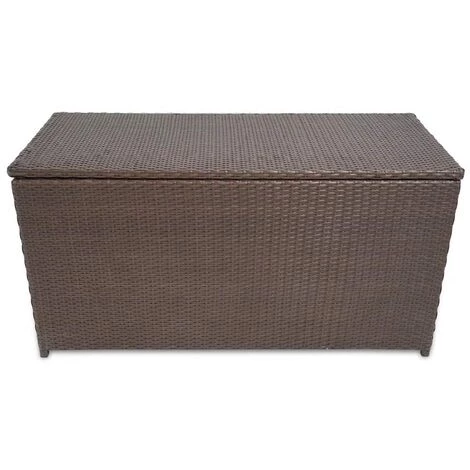 Hommoo Boite De Rangement De Jardin Marron 120x50x60 Cm Resine Tressee HDV27046 4 Hommoo Boite De Rangement De Jardin Marron 120x50x60 Cm Resine Tressee HDV27046 – Image 2