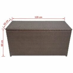 Hommoo Boite De Rangement De Jardin Marron 120x50x60 Cm Resine Tressee HDV27046 11 Hommoo Boite De Rangement De Jardin Marron 120x50x60 Cm Resine Tressee HDV27046 -Rangement de jardin Soldes 25140381 5