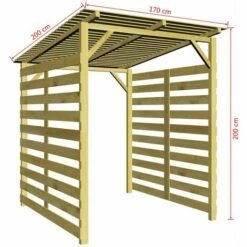 Hommoo Abri De Stockage Du Bois De Chauffage Bois De Pin Impregne FSC HDV27675 -Rangement de jardin Soldes 25140867 5