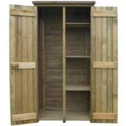 Hommoo Abri A Outils Pour Jardin Pin FSC 85 X 48 X 177 Cm HDV29290 -Rangement de jardin Soldes 25142011 3