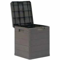 Hommoo Boite De Rangement De Jardin 90 L Marron HDV29810 -Rangement de jardin Soldes 25142477 3