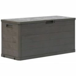 Hommoo Boite De Rangement De Jardin 280 L Marron HDV29812