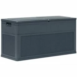 Hommoo Boite De Rangement De Jardin 320 L Anthracite HDV29815