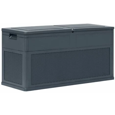 Hommoo Boite De Rangement De Jardin 320 L Anthracite HDV29815 3 Hommoo Boite De Rangement De Jardin 320 L Anthracite HDV29815