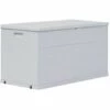 Hommoo Boite De Rangement De Jardin 420 L Gris Clair HDV29816