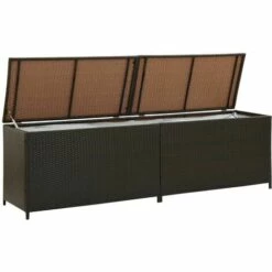 Hommoo Boite De Rangement De Jardin Resine Tressee 200x50x60 Cm Marron HDV30008 10 Hommoo Boite De Rangement De Jardin Resine Tressee 200x50x60 Cm Marron HDV30008 -Rangement de jardin Soldes 25142697 4