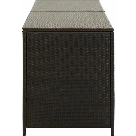 Hommoo Boite De Rangement De Jardin Resine Tressee 200x50x60 Cm Marron HDV30008 7 Hommoo Boite De Rangement De Jardin Resine Tressee 200x50x60 Cm Marron HDV30008 – Image 5