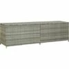 Hommoo Boite De Rangement De Jardin Resine Tressee 200x50x60 Cm Gris HDV30009 1 Hommoo Boite De Rangement De Jardin Resine Tressee 200x50x60 Cm Gris HDV30009 -Rangement de jardin Soldes 25142701 1