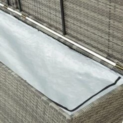 Hommoo Boite De Rangement De Jardin Resine Tressee 200x50x60 Cm Gris HDV30009 8 Hommoo Boite De Rangement De Jardin Resine Tressee 200x50x60 Cm Gris HDV30009 -Rangement de jardin Soldes 25142701 2
