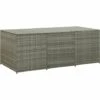 Hommoo Boite De Rangement De Jardin Resine Tressee 180x90x75 Cm Gris HDV30012 -Rangement de jardin Soldes 25142711 1