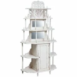 BISCOTTINI Etagere En Bois D'acajou Massif Finition Noyer L100xPR39xH190 Cm