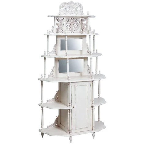 BISCOTTINI Etagere En Bois D'acajou Massif Finition Noyer L100xPR39xH190 Cm 3 BISCOTTINI Etagere En Bois D'acajou Massif Finition Noyer L100xPR39xH190 Cm