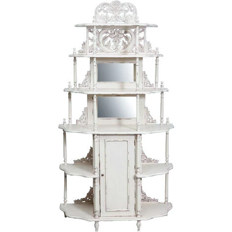 BISCOTTINI Etagere En Bois D'acajou Massif Finition Noyer L100xPR39xH190 Cm 4 BISCOTTINI Etagere En Bois D'acajou Massif Finition Noyer L100xPR39xH190 Cm – Image 2