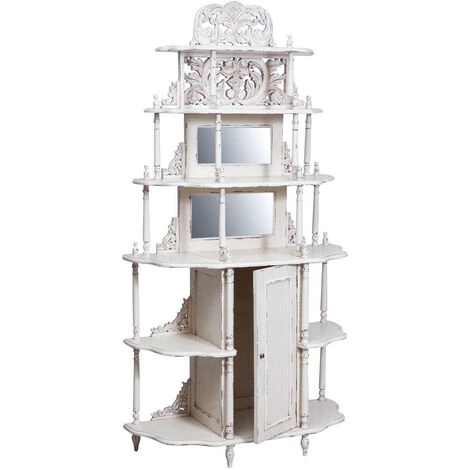 BISCOTTINI Etagere En Bois D'acajou Massif Finition Noyer L100xPR39xH190 Cm 5 BISCOTTINI Etagere En Bois D'acajou Massif Finition Noyer L100xPR39xH190 Cm – Image 3