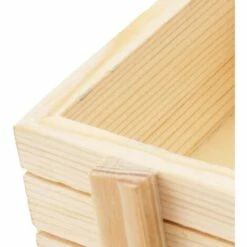 BEARSU Boîte De Rangement En Bois, Rectangulaire Multifonctionnel Pot, Pots De Fleurs Pour Plantes Artificielles, Bois, Primary Color, 22.5 * 9.5cm -Rangement de jardin Soldes 25206236 3