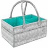 BEARSU Panier De Rangement Pour Bébé En Feutre,Organisateur De Couche Pliable,Panier De Rangement Avec Compartiment Amovible,pour Chambre De Bébé, Crèche, Voyage En Voiture -Rangement de jardin Soldes 25362550 1