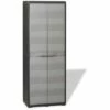 Hommoo Armoire De Rangement De Jardin Avec 3 Etageres Noir Et Gris HDV27990 -Rangement de jardin Soldes 25380789 1