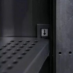 Hommoo Armoire De Rangement De Jardin Avec 3 Etageres Noir Et Gris HDV27990 -Rangement de jardin Soldes 25380789 4