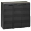 Hommoo Armoire De Rangement De Jardin Avec 2 Etageres Noir HDV27991 -Rangement de jardin Soldes 25380794 1