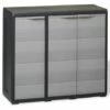 Hommoo Armoire De Rangement De Jardin Avec 2 Etageres Noir Et Gris HDV27992 -Rangement de jardin Soldes 25380798 1