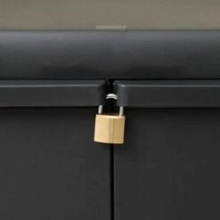 Hommoo Armoire De Rangement De Jardin Avec 1 Etagere Noir HDV27993 -Rangement de jardin Soldes 25380803 3