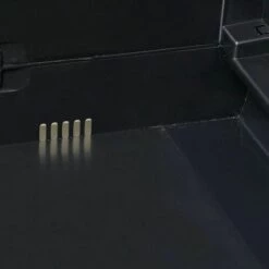 Hommoo Armoire De Rangement De Jardin Avec 1 Etagere Noir Et Gris HDV27994 -Rangement de jardin Soldes 25380807 5