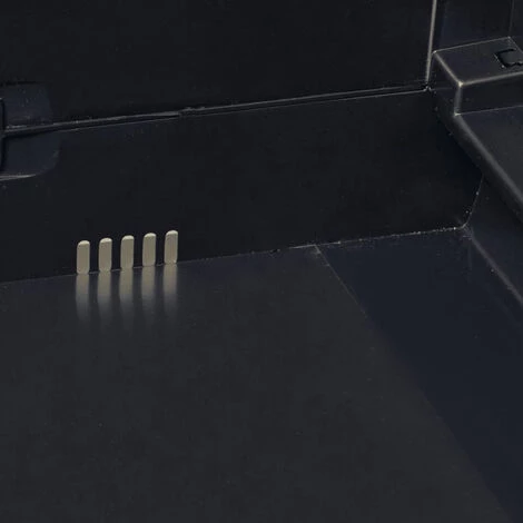 ASUPERMALL Armoire De Rangement De Jardin Avec 1 Etagere Noir Et Gris 6 ASUPERMALL Armoire De Rangement De Jardin Avec 1 Etagere Noir Et Gris – Image 4