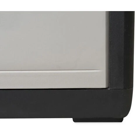 ASUPERMALL Armoire De Rangement De Jardin Avec 1 Etagere Noir Et Gris 7 ASUPERMALL Armoire De Rangement De Jardin Avec 1 Etagere Noir Et Gris – Image 5