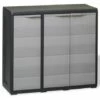 ASUPERMALL Armoire De Rangement De Jardin Avec 2 Etageres Noir Et Gris 1 ASUPERMALL Armoire De Rangement De Jardin Avec 2 Etageres Noir Et Gris -Rangement de jardin Soldes 25826251 1