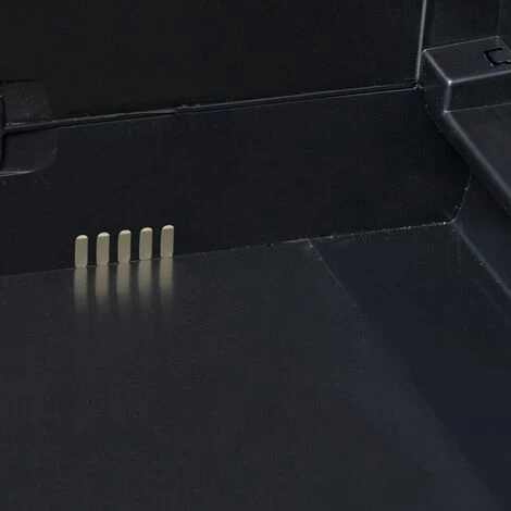 ASUPERMALL Armoire De Rangement De Jardin Avec 2 Etageres Noir Et Gris 4 ASUPERMALL Armoire De Rangement De Jardin Avec 2 Etageres Noir Et Gris – Image 2