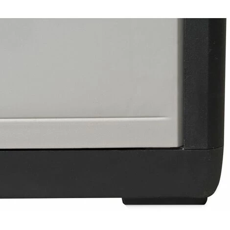 ASUPERMALL Armoire De Rangement De Jardin Avec 2 Etageres Noir Et Gris 7 ASUPERMALL Armoire De Rangement De Jardin Avec 2 Etageres Noir Et Gris – Image 5