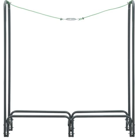 TRUE DEAL Portant De Bois De Chauffage Anthracite 120x35x120 Cm Acier 5 TRUE DEAL Portant De Bois De Chauffage Anthracite 120x35x120 Cm Acier – Image 3