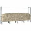TRUE DEAL Portant De Bois De Chauffage Anthracite 240x35x120 Cm Acier -Rangement de jardin Soldes 26276752 1