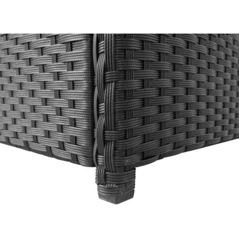 TRUE DEAL Boîte De Rangement De Jardin Noir 120x50x60 Cm Résine Tressée 6 TRUE DEAL Boîte De Rangement De Jardin Noir 120x50x60 Cm Résine Tressée – Image 4